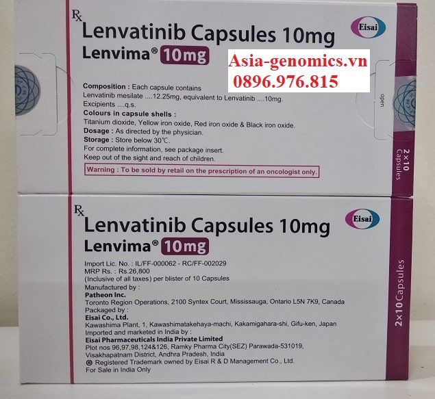 Thuốc Lenvima 10mg điều trị ung thư tuyến giáp, gan