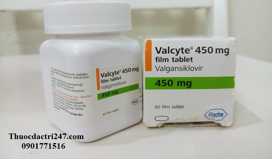 Công dụng và tương tác thuốc Valcyte 450mg Valganciclovir